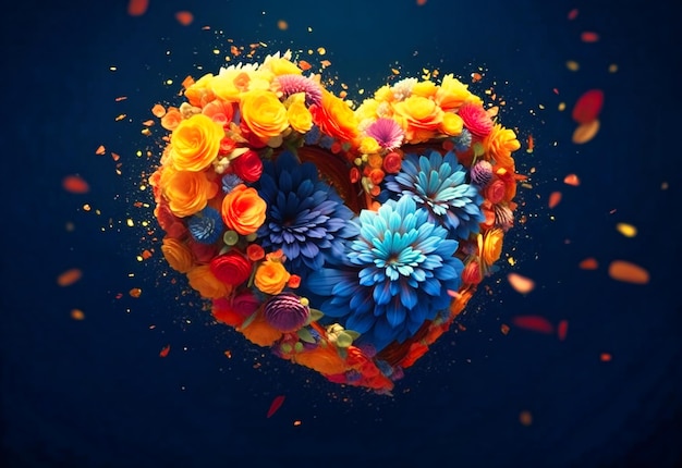 Le coeur est une fleur de toutes les couleurs