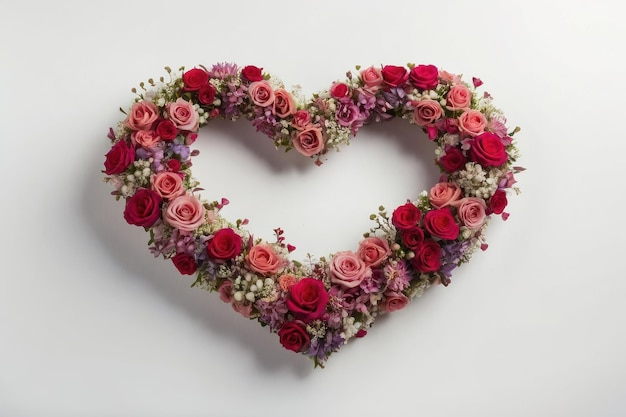 Le cœur de fleur est un symbole d'amour.