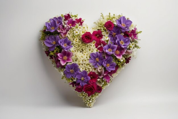 Le cœur de fleur est un symbole d'amour.
