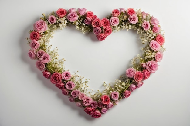 Photo le cœur de fleur est un symbole d'amour.