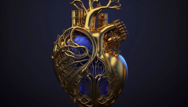 Photo coeur humain punk à vapeur d'oria générative