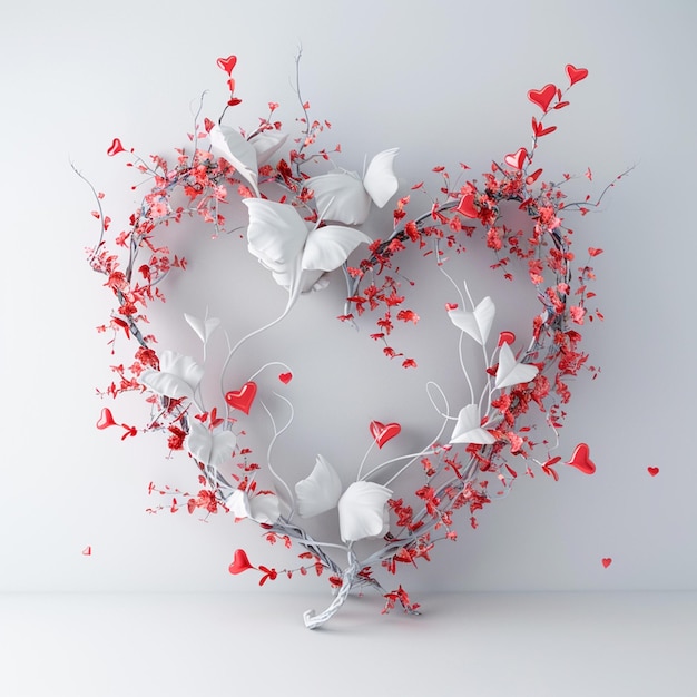 un cœur en papier avec une décoration en forme de cœur