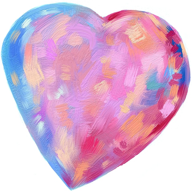 Coeur peinture dessiné à la main