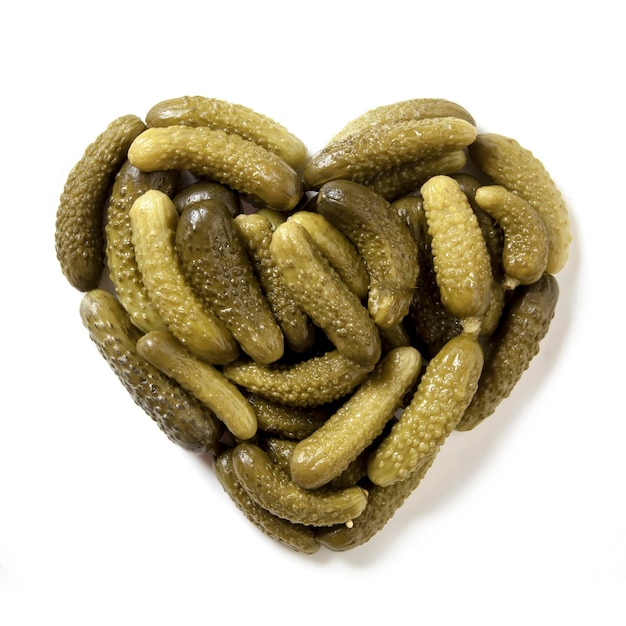 Coeur de petits concombres cornichons