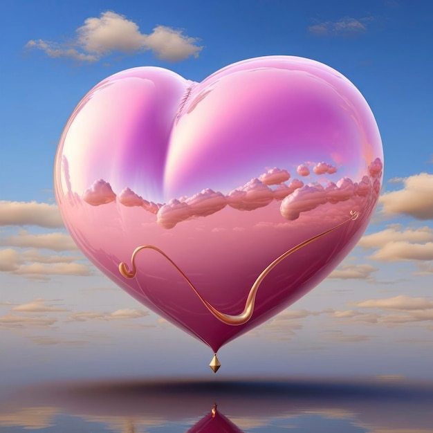 Coeur rose de ballon