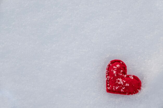 Coeur rouge de la Saint-Valentin. Carte de Saint-Valentin de vacances avec espace copie.