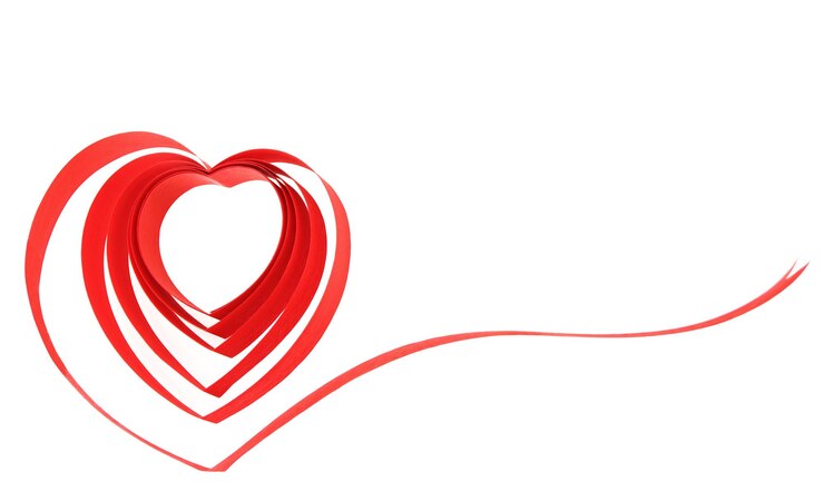 Photo coeur de ruban rouge