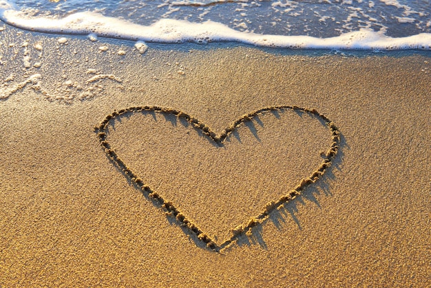 Coeur sur le sable