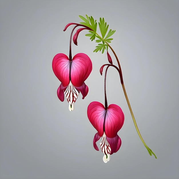 Photo le cœur saignant dicentra spectabilis style minimaliste hyper réaliste hyper détaillé