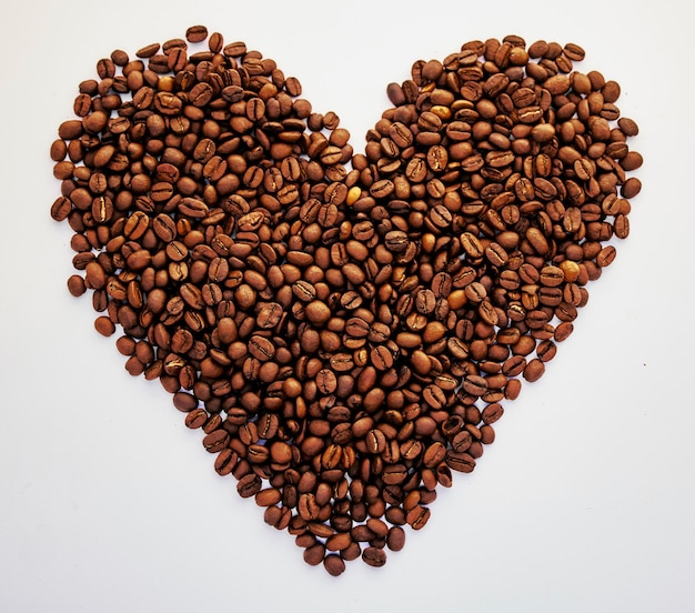 Le coeur veut ce qu'il veut Coup de grains de café en forme de coeur