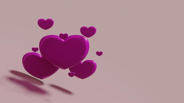 coeur violet sur fond