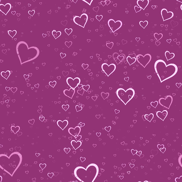 Coeurs sans couture pulvérisés sur fond Happy Valentine Day Decoration Seamless Pattern