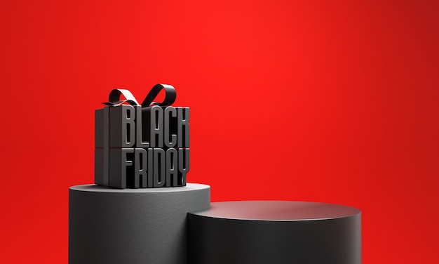 Coffret Cadeau Black Friday Avec Podium.