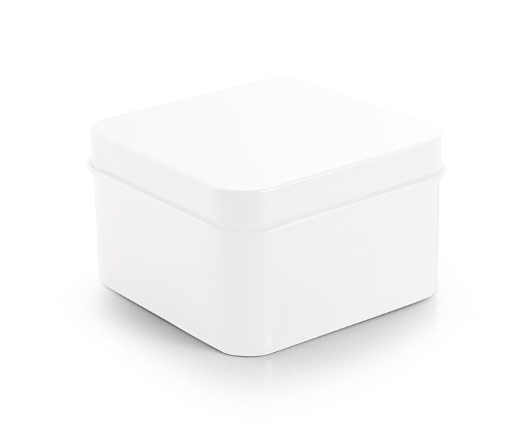 Photo coffret cadeau blanc isolé sur fond blanc