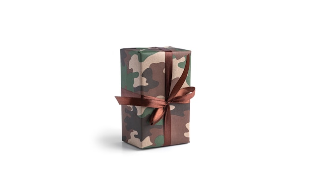 Coffret cadeau camouflage isolé