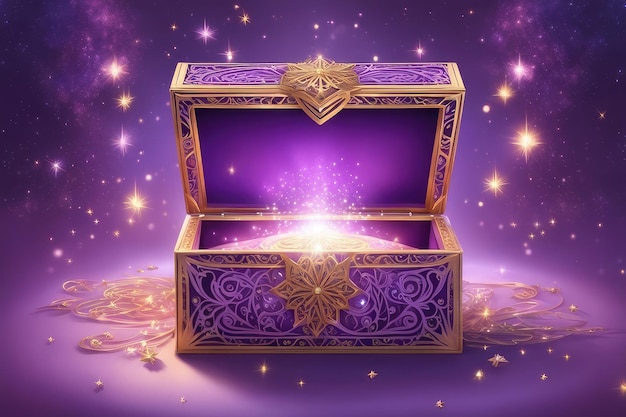 Un coffret cadeau violet fantaisie