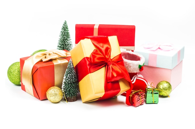 Coffrets cadeaux sur fond