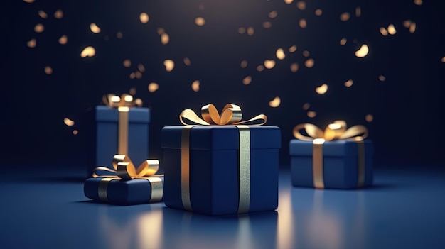 Coffrets cadeaux de Noël avec AI Generative