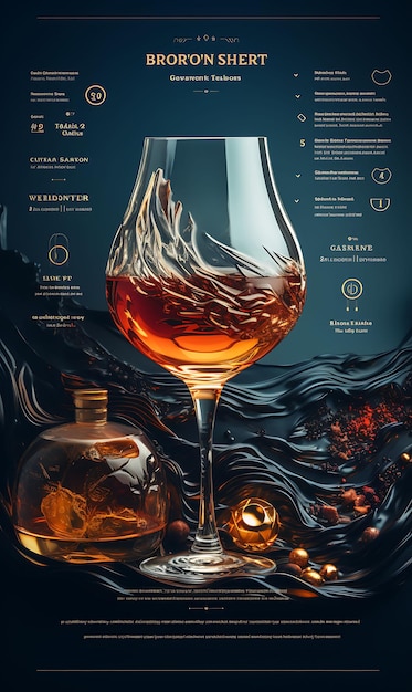 Cognac coloré et sophistiqué avec une palette violette et dorée Vin concept créatif idées de conception