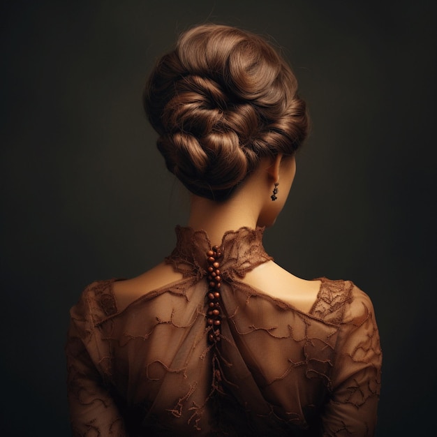 coiffure féminine de l'arrière