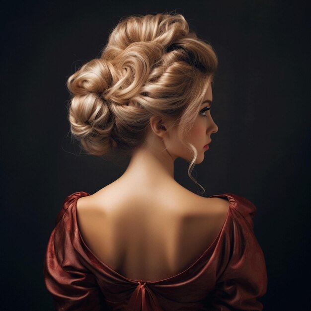 coiffure femme de l'arrière