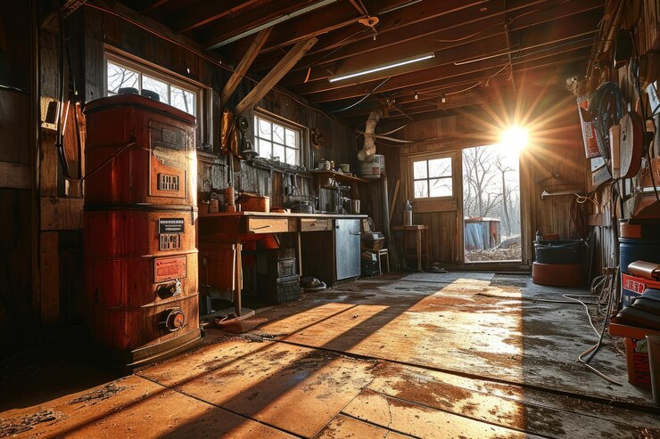 Photo coin de la maison où se trouve le chauffe-eau photographie professionnelle