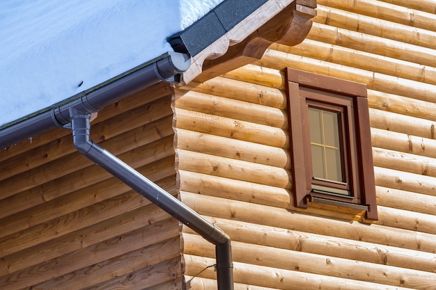 Coin de la nouvelle maison écologique en bois