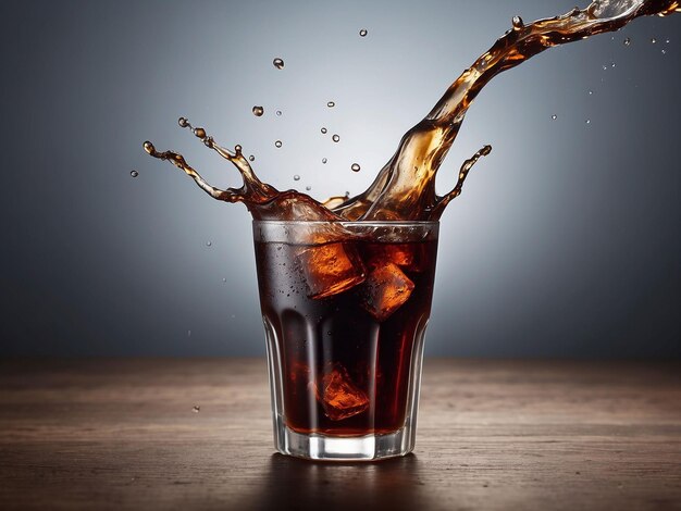 Coke froide dans un verre