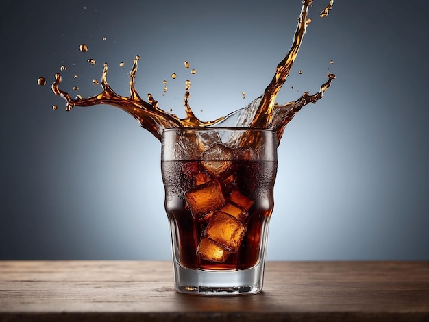 Coke froide dans un verre