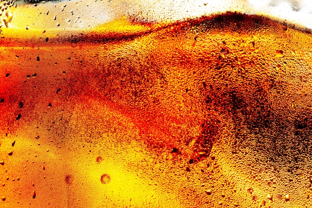Cola avec Ice Food background Cola gros plan élément de conception Bulles de bière macroIce Bubble Backg