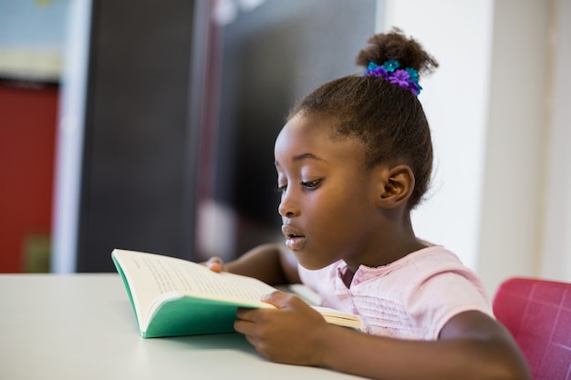 École, girl, lecture, Livre, classe