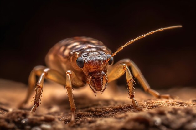 Un coléoptère avec une grosse tête et un gros nez.