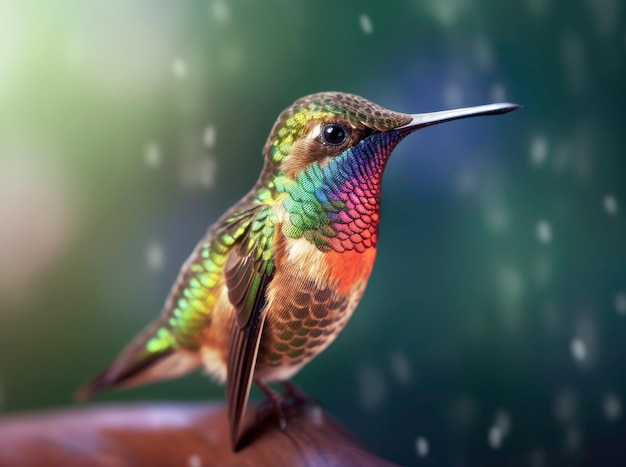 Colibri coloré à l'état sauvage