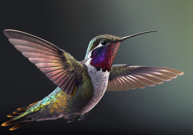 Colibri planant dans les airs