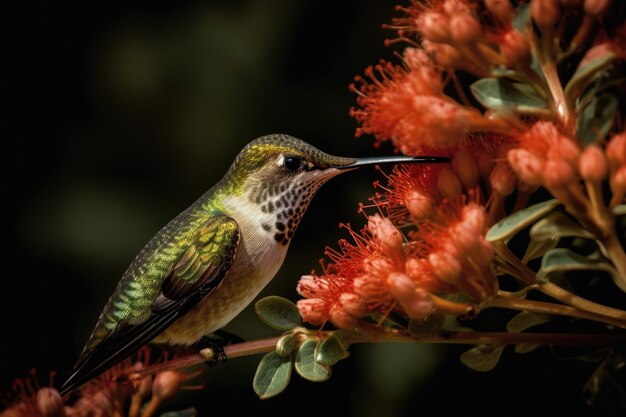 Photo un colibri qui vole