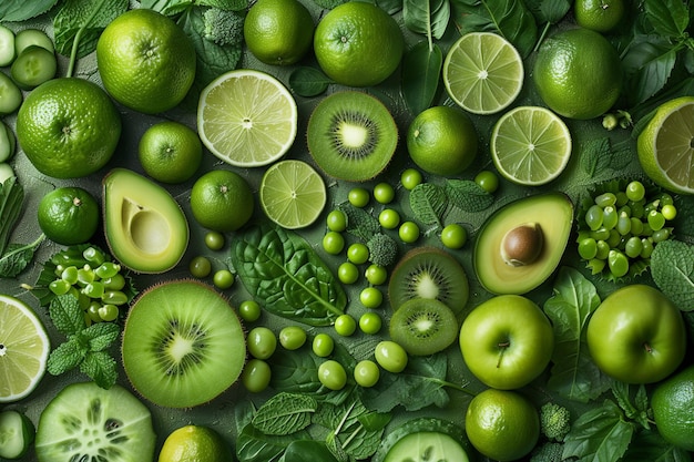 Le collage alimentaire de la santé de Green Goodness