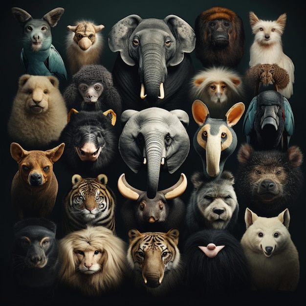 Collage d'animaux