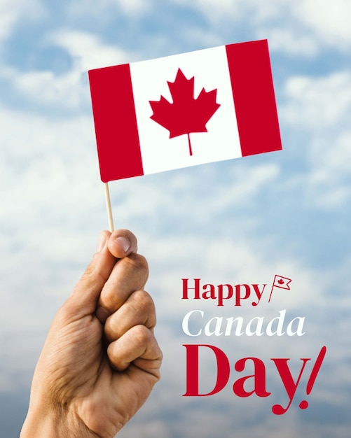 Un collage de bannières pour la fête du Canada