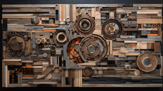 Un collage de différentes parties d'une machine