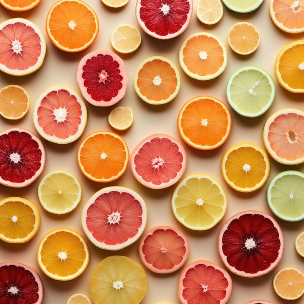 collage de fruits colorés à l'aspect délicieux