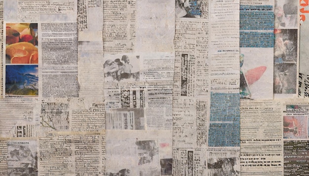 Collage de journaux et de magazines Texture d'arrière-plan