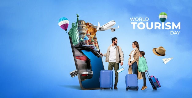 Collage de la journée mondiale du tourisme