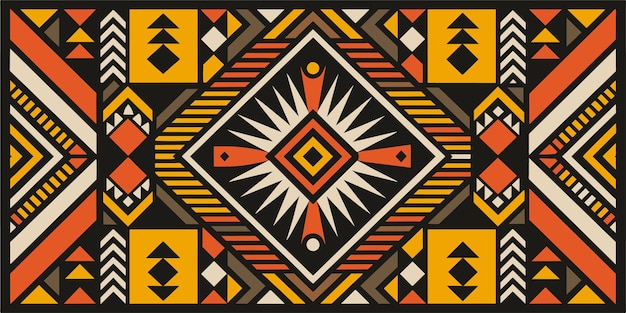 Collage de motifs africains héritage culturel traditionnel design textile ethnique fond africain