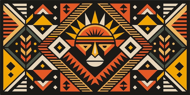 Collage de motifs africains héritage culturel traditionnel design textile ethnique fond africain