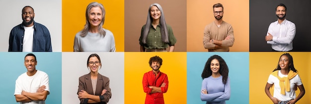 Collage de personnes diverses