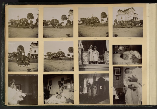 un collage de photos dont une des photos d'une femme et d'un bébé