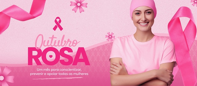 Collage de ruban rose pour le cancer du sein