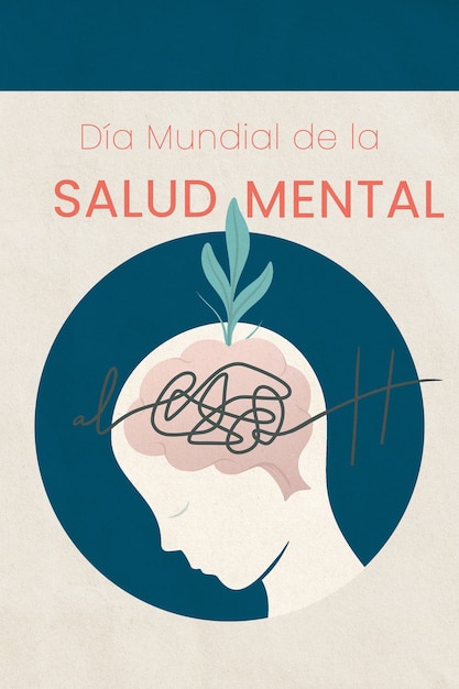 Collage de sensibilisation à la journée mondiale de la santé mentale
