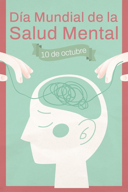 Collage de sensibilisation à la journée mondiale de la santé mentale