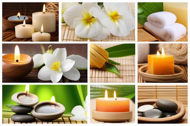 Photo collage de spa